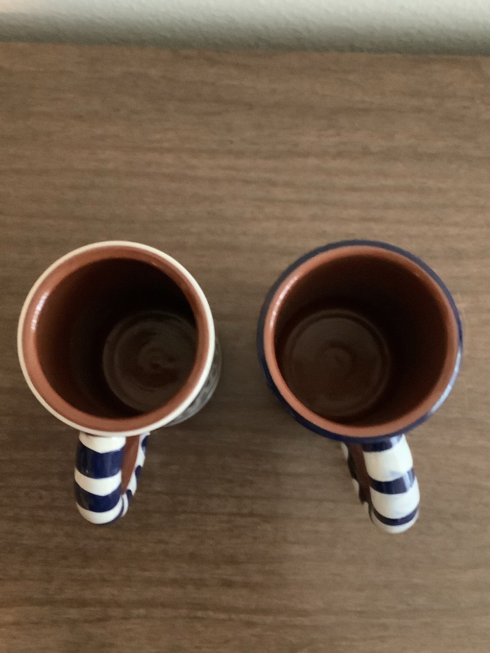 Hand-Painted Blue & White Ceramic Mugs - Set of 2 - Picture 4 of 6